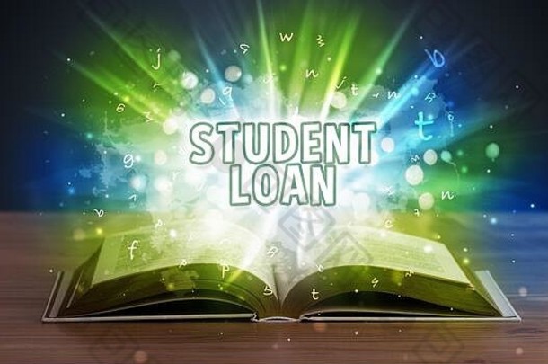 学生贷款登记未来开放书教育概念