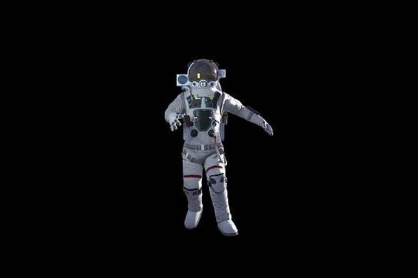 宇航员白色现代scaphandre空间渲染背景电脑生成的背景