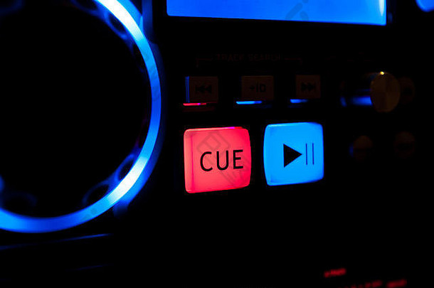 蓝色的红色的按钮记录球员声音设备
