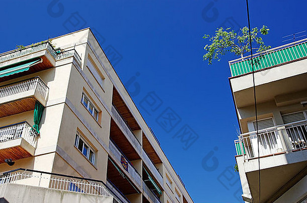 现代体系结构公寓建筑欧洲