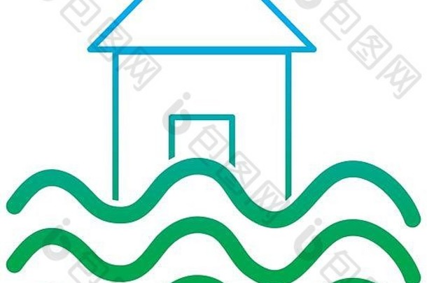退化行房子水洪水自然Demage