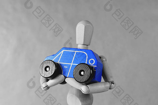 车概念上的的想法摄影个人玩具车蓝色的