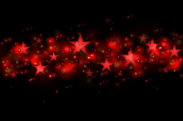 发光的红色的星星摘要背景