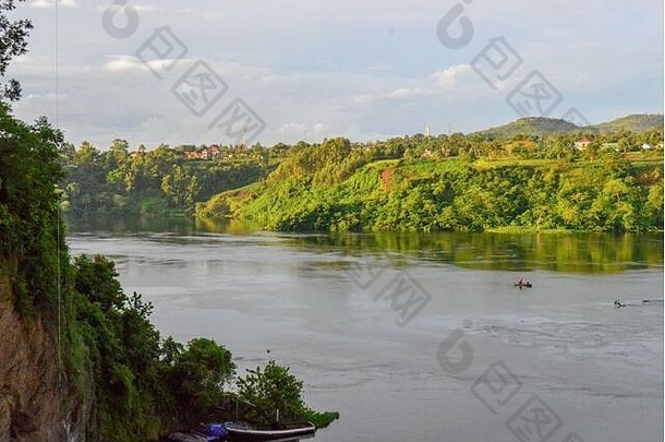 白色尼罗河关闭源湖维多利亚金贾乌干达