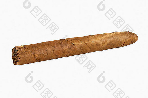 古巴雪茄孤立的白色背景剪裁路径
