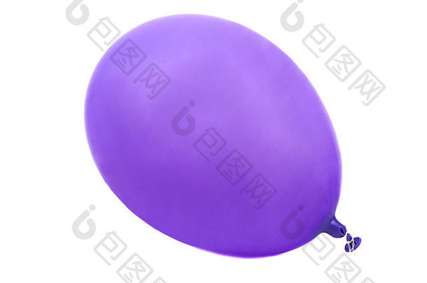 美丽的紫色的气球孤立的白色背景