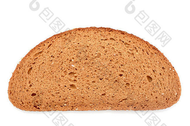 黑色的面包孤立的白色背景
