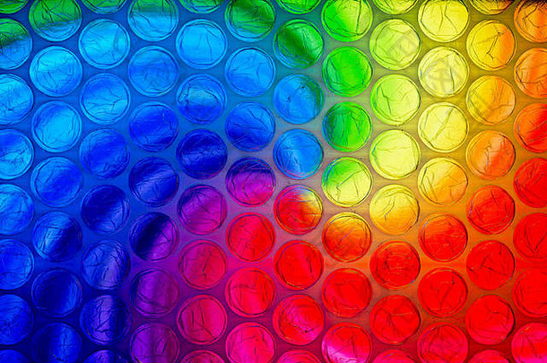 明亮的五彩缤纷的图像表塑料泡沫包装