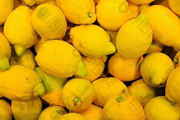 食物背景特写镜头热带水果柠檬