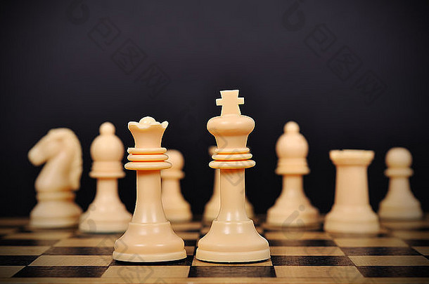 白色国际象棋王女王国际象棋块