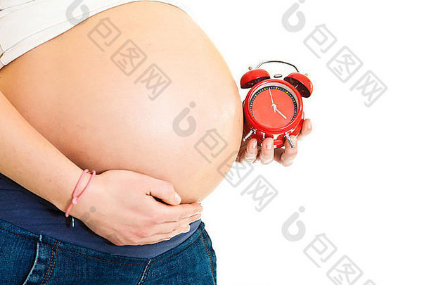 怀孕了女人时钟由于日期概念