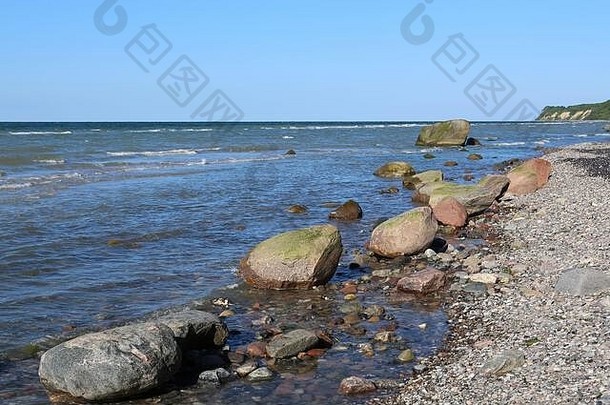 石头波罗的海海海滩mecklenburg-western波美拉尼亚