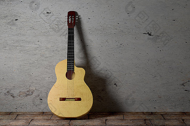 设计传统的西班牙语吉他