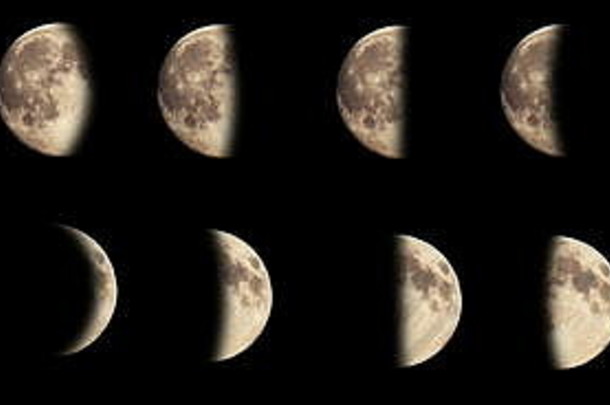 复合图像阶段月亮