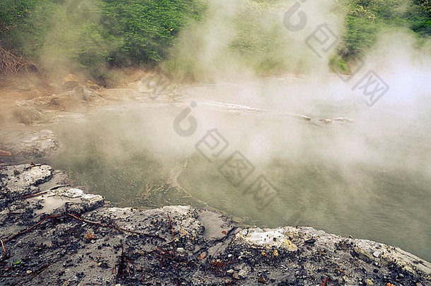 自然热盆地蒸汽火山区域北海道岛
