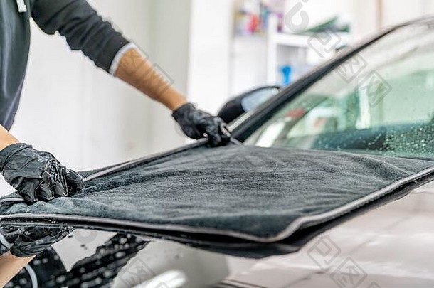 擦拭车罩超细纤维布发光手洗奢侈品汽车