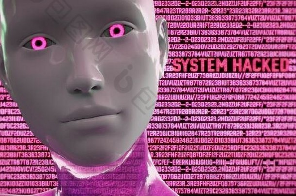 插图人形机器人一般被称为安卓人工情报黑客数据