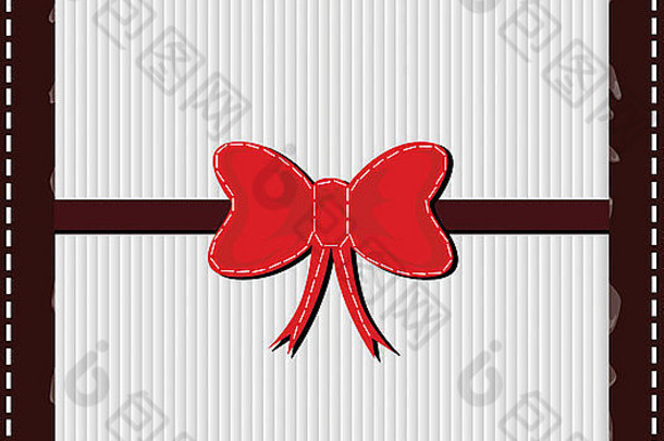 红色的丝带圣诞节夏娃框架作文祝贺卡