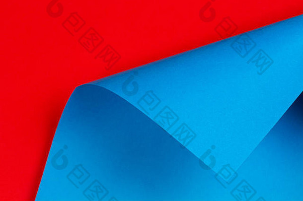摘要几何形状柔和的蓝色的红色的颜色纸背景