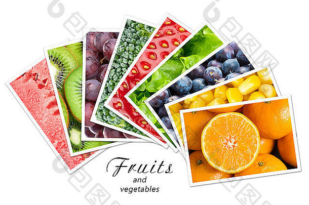 新鲜的水果蔬菜健康的食物概念