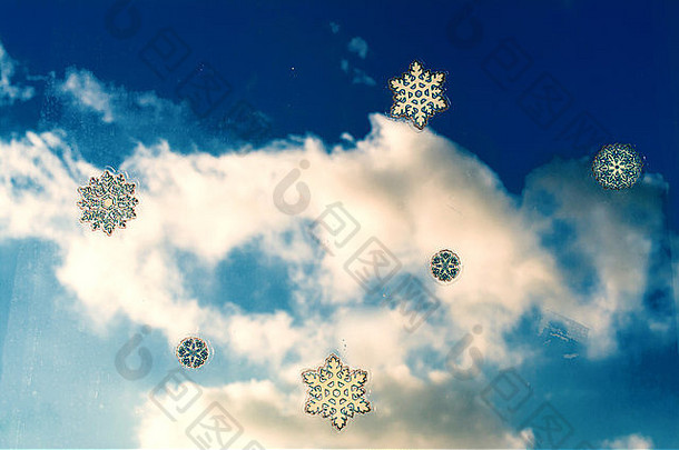 雪花摘要空气大气背景蓝色的云云多云的一天设计自由天堂高插图图像光