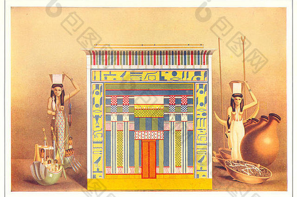 埃及墓谷assassif底比斯埃及古董打印