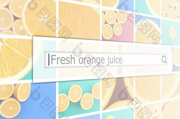 可视化搜索酒吧背景拼贴画图片多汁的橙子新鲜的橙色汁