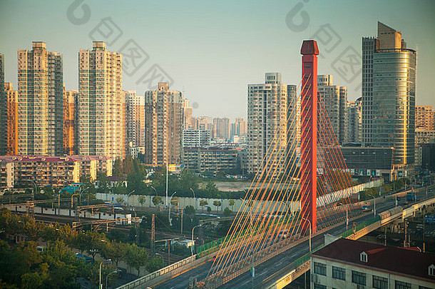 公寓建筑桥黄埔河上海中国