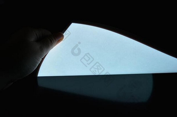 明亮的发光的电致发光纸涂层位于平面度原始的光滑的表面手
