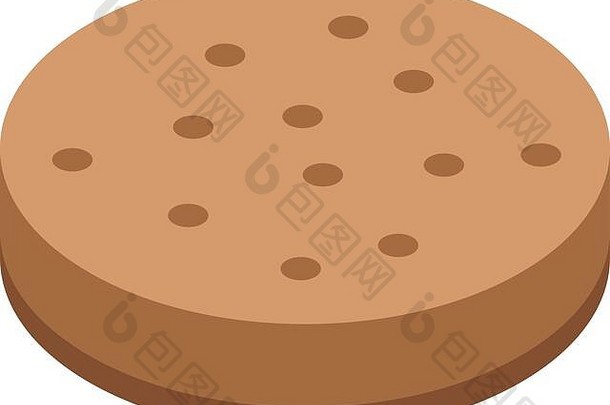 饼干饼干图标等角风格