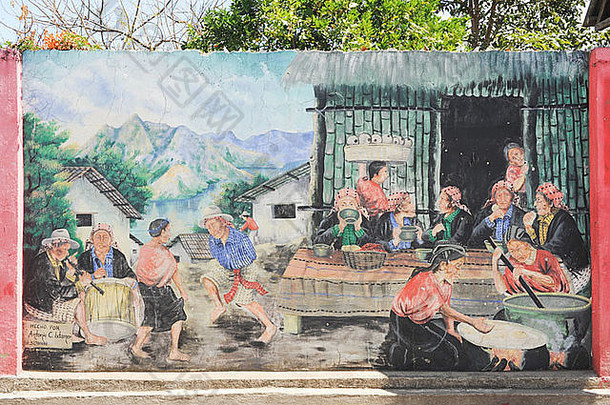 玛雅绘画村三John拉古纳危地马拉
