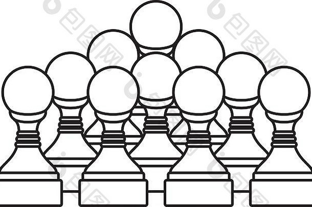 孤立的国际象棋一块设计