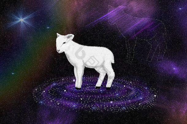 羊肉神宇宙空间彩虹星座