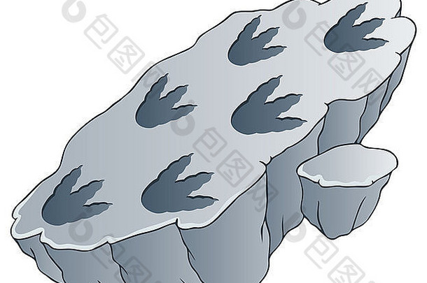 岩石恐龙的足迹图片插图