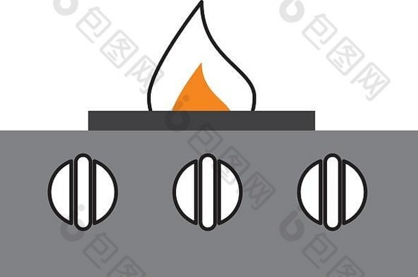 炉子气体厨房图标