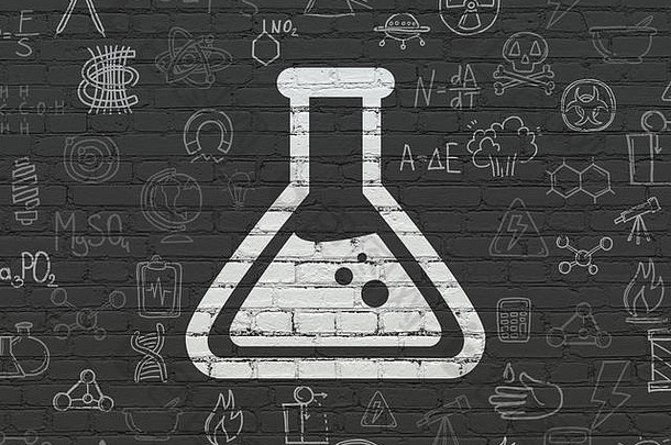 科学概念瓶墙背景