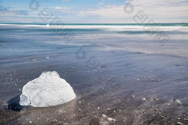 冰山钻石海滩杰古沙龙冰隆环礁湖南部冰岛