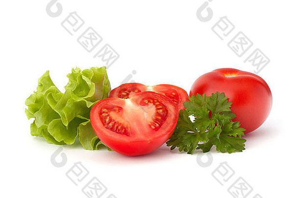 白底番茄蔬菜生菜沙拉