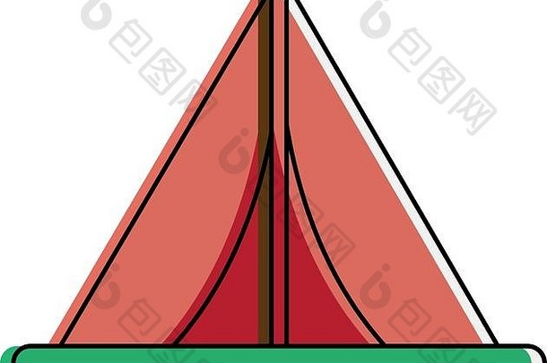 露营帐篷图标图像