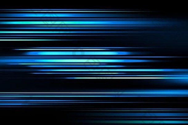 发光的模糊光蓝色的条纹运动背景水平射线光摘要数字背景行元素