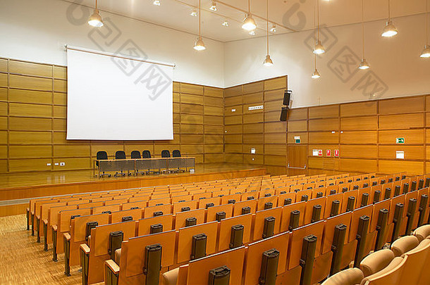 现代建筑会议房间座位水平