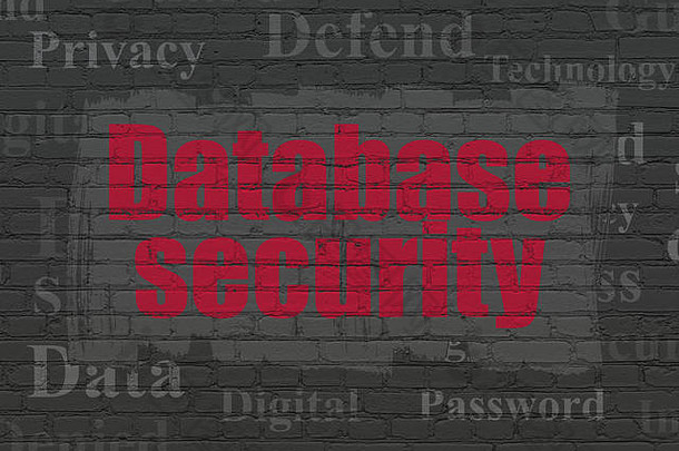 保护概念数据库安全墙背景