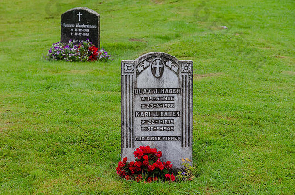 墓碑挪威墓地