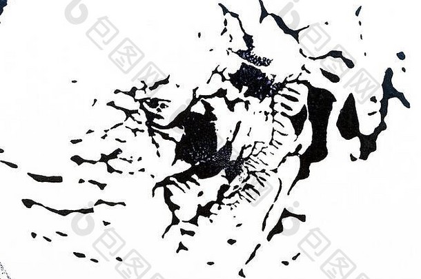 <strong>黑白手绘</strong>亚克力背景。Grunge亚克力质感，带有彩绘圆点和笔触。