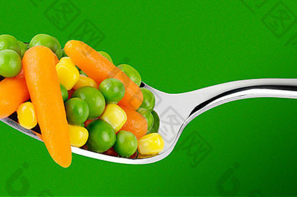 混合蔬菜勺子