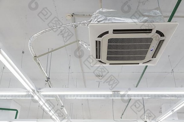 矩形天花板空气调节设备风扇线圈挂天花板工业气候齿轮