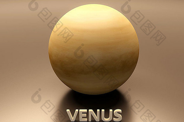 对金星的渲染呈现。