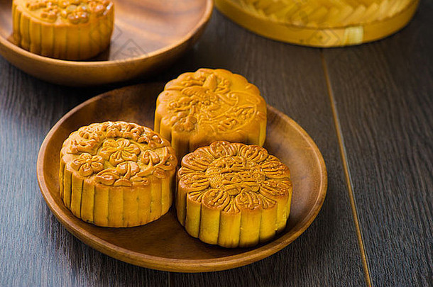 中秋节的传统中国食品月饼
