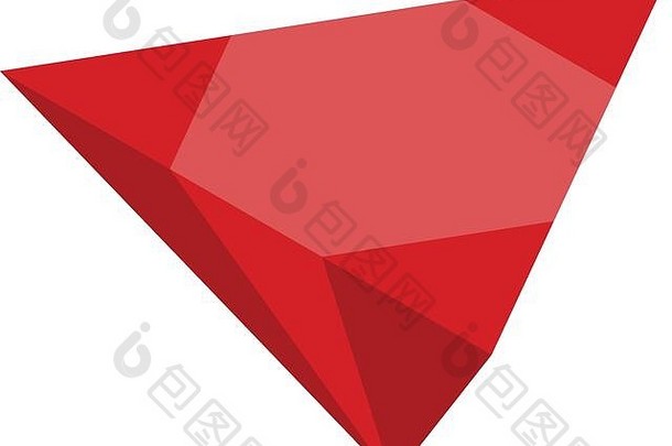 红色的Ruby图标等角风格