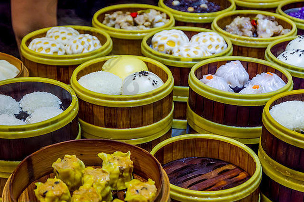 中国成都出售的传统美味中国馒头